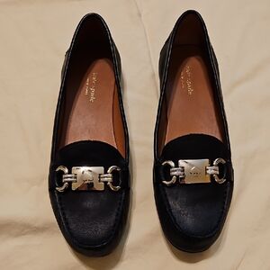 Kate Spade Black Flats with Gold Accent